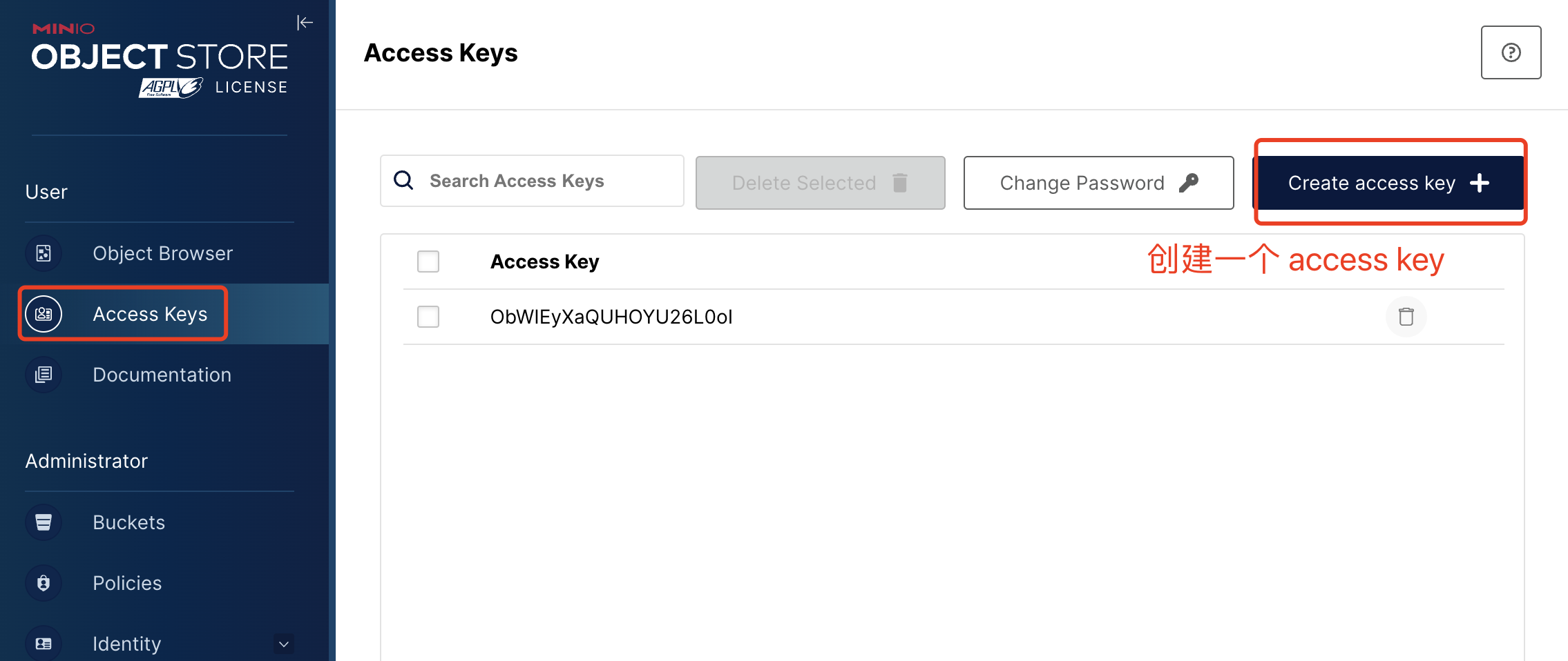 Minio Access Key